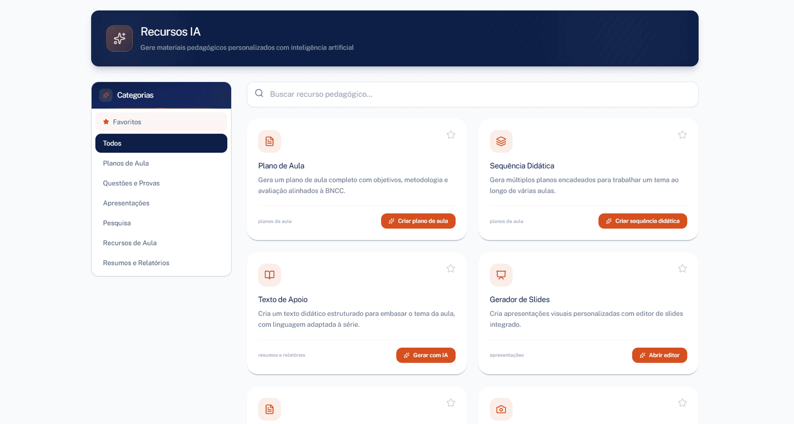 Recursos IA — ferramentas pedagógicas com inteligência artificial